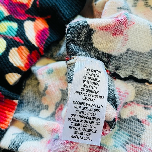 Merona Black Floral Cardigan - Size S - Picture 3 of 6